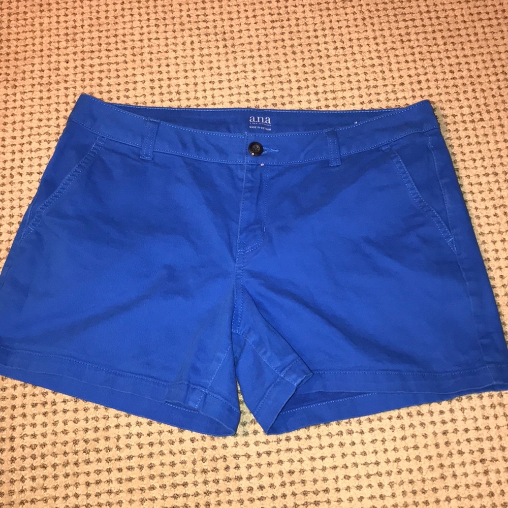 Royal blue twill shorts